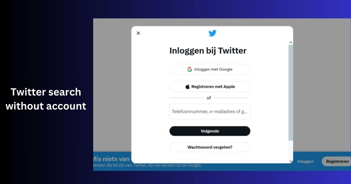 Twitter search without account