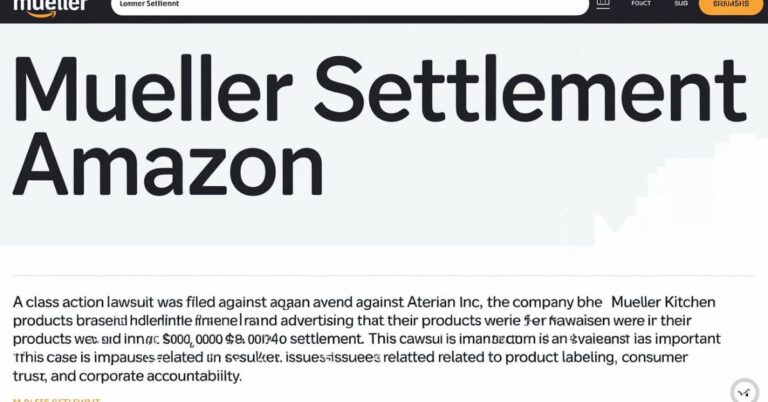 Mueller Settlement Amazon: Understanding the Class Action Lawsuit and Its Impact