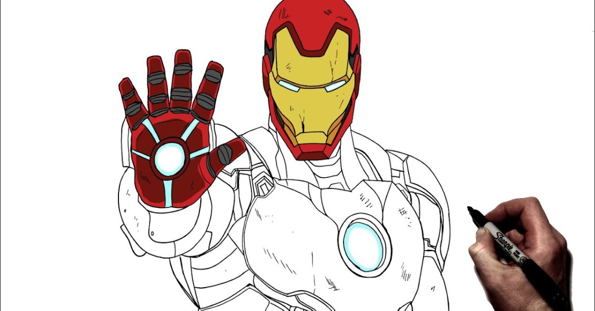 Drawing:87jkshjvdkw= Iron Man